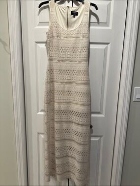 GUESS Cream knit maxi dress